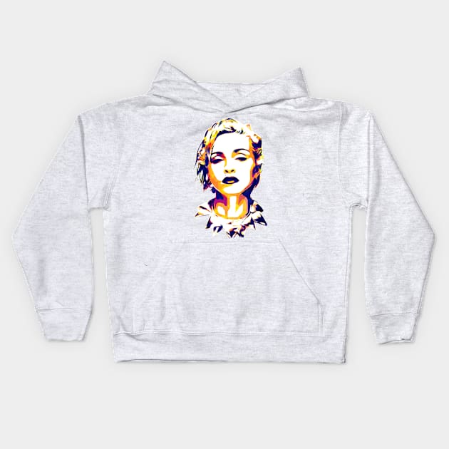 Madonna Pop Art Kids Hoodie by Creativedy Stuff